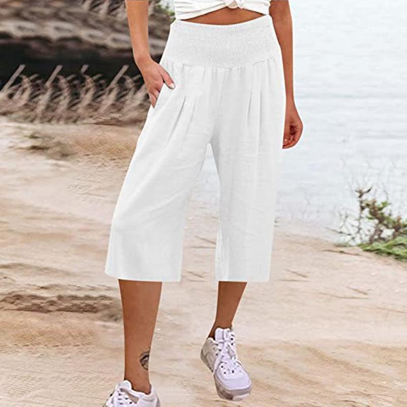 ⏰🔥LIMITED TIME 50% OFF! 👖 Women’s Lightweight Elastic Waist Crop Pants (S-3XL) – Comfortable, Flowy & Perfect for Casual Summer Outfits ✨🌿