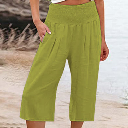 ⏰🔥LIMITED TIME 50% OFF! 👖 Women’s Lightweight Elastic Waist Crop Pants (S-3XL) – Comfortable, Flowy & Perfect for Casual Summer Outfits ✨🌿