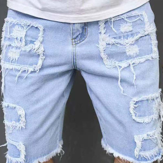 ⏳Time-Limited Special⏰Men's Ripped Denim Shorts with Frayed Details