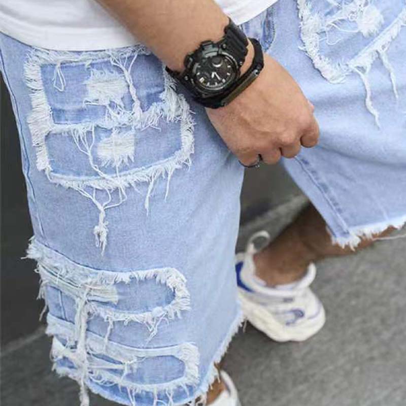 ⏳Time-Limited Special⏰Men's Ripped Denim Shorts with Frayed Details