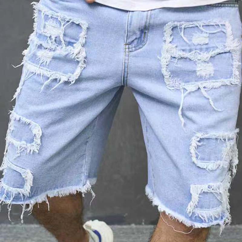⏳Time-Limited Special⏰Men's Ripped Denim Shorts with Frayed Details
