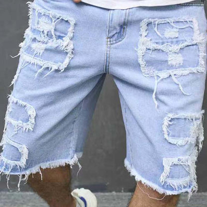 ⏳Time-Limited Special⏰Men's Ripped Denim Shorts with Frayed Details