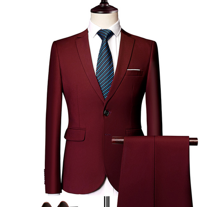 ✨👔50% OFF+FREE SHIPPING🔥Men's 2-piece modern fit business suit set