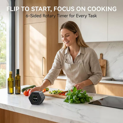 🌞 Freshen Up for Spring with 50% Off! 🔥 6-Sided Flip Timer | Digital Pomodoro & Focus Timer (USB-C) | Silent Kitchen Timer for Remote Work & Study