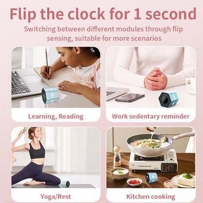 🌞 Freshen Up for Spring with 50% Off! 🔥 6-Sided Flip Timer | Digital Pomodoro & Focus Timer (USB-C) | Silent Kitchen Timer for Remote Work & Study