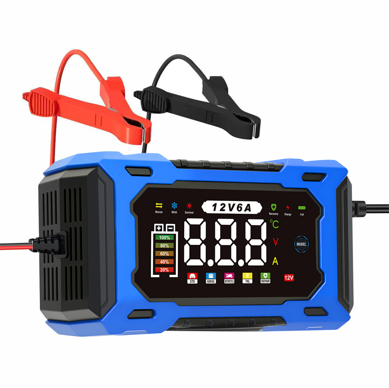 ⏳Time-Limited Special⏰12V 6A Smart Car Battery Charger – Pulse Repair Technology, Auto Maintain & Desulfation