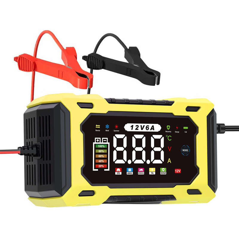 ⏳Time-Limited Special⏰12V 6A Smart Car Battery Charger – Pulse Repair Technology, Auto Maintain & Desulfation