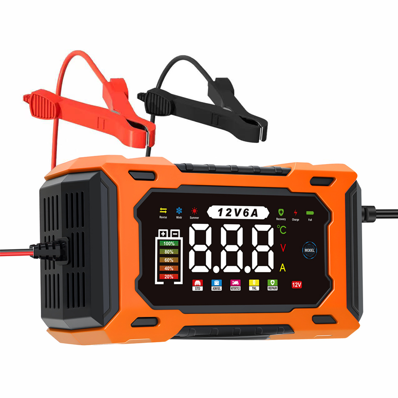 ⏳Time-Limited Special⏰12V 6A Smart Car Battery Charger – Pulse Repair Technology, Auto Maintain & Desulfation