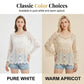 👒 🌊 Women's Vintage-Inspired Lace Cover-Up Blouse – Flare Sleeves, Bohemian Beachwear 🌸