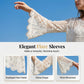 👒 🌊 Women's Vintage-Inspired Lace Cover-Up Blouse – Flare Sleeves, Bohemian Beachwear 🌸