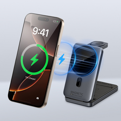 🔥2026 New Arrivals Sale-3-in-1 Foldable Magnetic Wireless Charger Stand