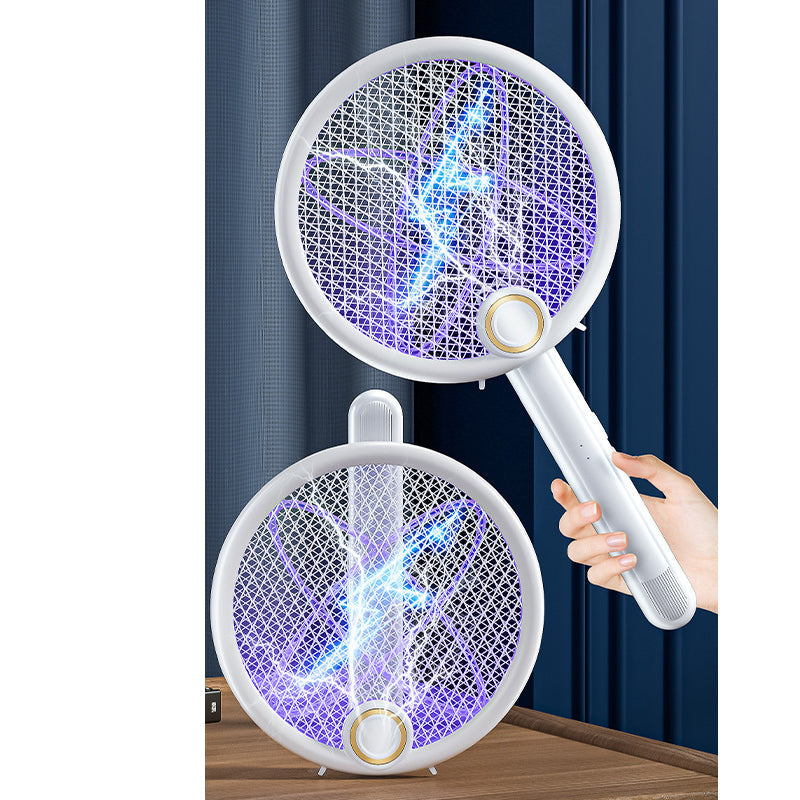 📢📢 50% OFF ⏰💎 Foldable Electric Mosquito Swatter with UV Attract Light – 2-in-1 Automatic Mosquito Killer🦟💡 Rechargeable, safe, ideal for home & travel.✅