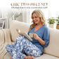 🌿 One Set, Instant Style | Women's V-Neck Top & Printed Wide-Leg Pants Set