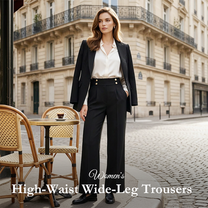 🌸Hot Sale 50% OFF💖Women's High-Waist Wide-Leg Trousers