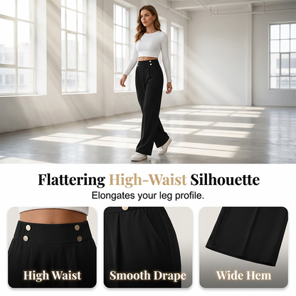 🌸Hot Sale 50% OFF💖Women's High-Waist Wide-Leg Trousers