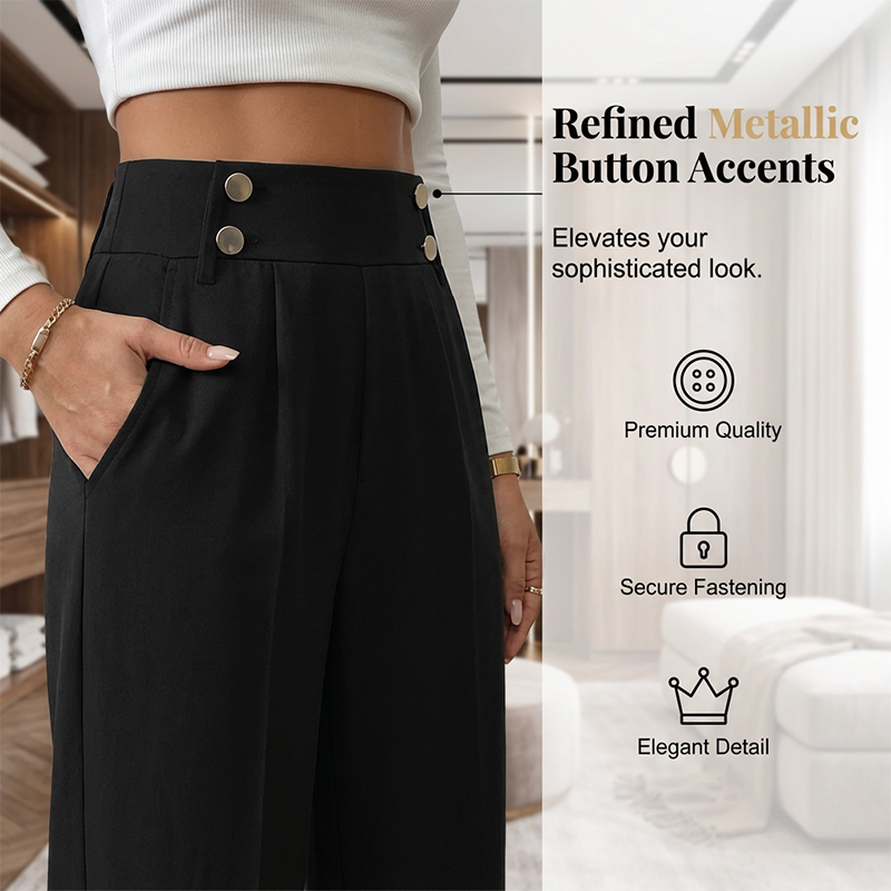 🌸Hot Sale 50% OFF💖Women's High-Waist Wide-Leg Trousers