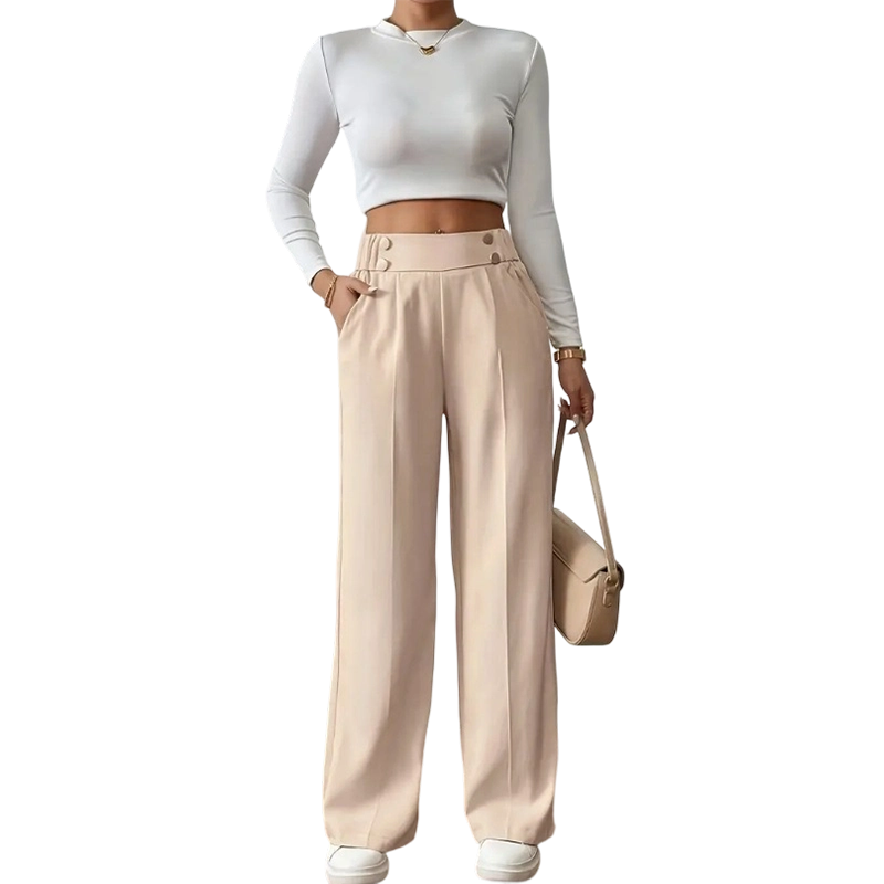 🌸Hot Sale 50% OFF💖Women's High-Waist Wide-Leg Trousers
