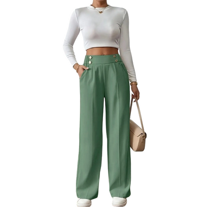 🌸Hot Sale 50% OFF💖Women's High-Waist Wide-Leg Trousers