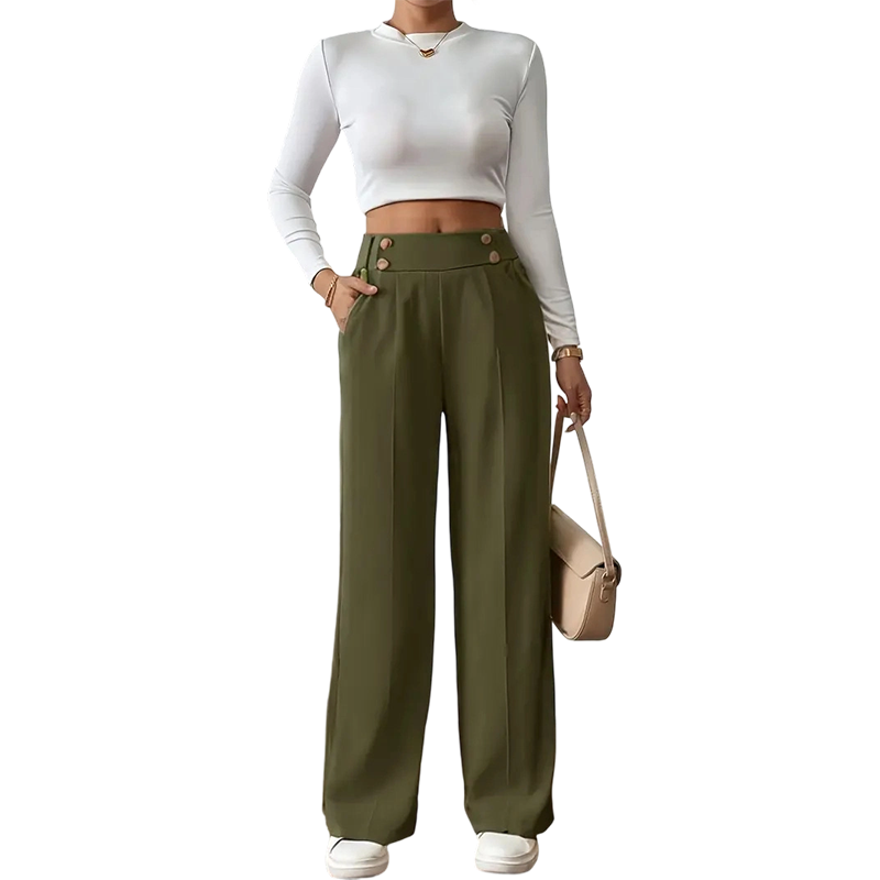 🌸Hot Sale 50% OFF💖Women's High-Waist Wide-Leg Trousers