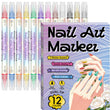 🎨Last Day 50% OFF💞50K+ SOLD!✨Dual-Tip Nail Art Marker Pen Set Quick‑dry, no UV lamp. Fine & brush tips. 12/24 vibrant colors. Easy DIY at home. No smudges, just art! 💅🖌️