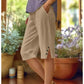 ⏳Time-Limited Special ⏰Women's Casual Solid Color Pocket Capri Pants