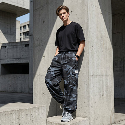 👖 LIMITED-TIME 50% OFF! 😎 Men’s Casual Camouflage Pants – Elastic Waist, Cargo Pockets, Jogger Cuffs 🪂