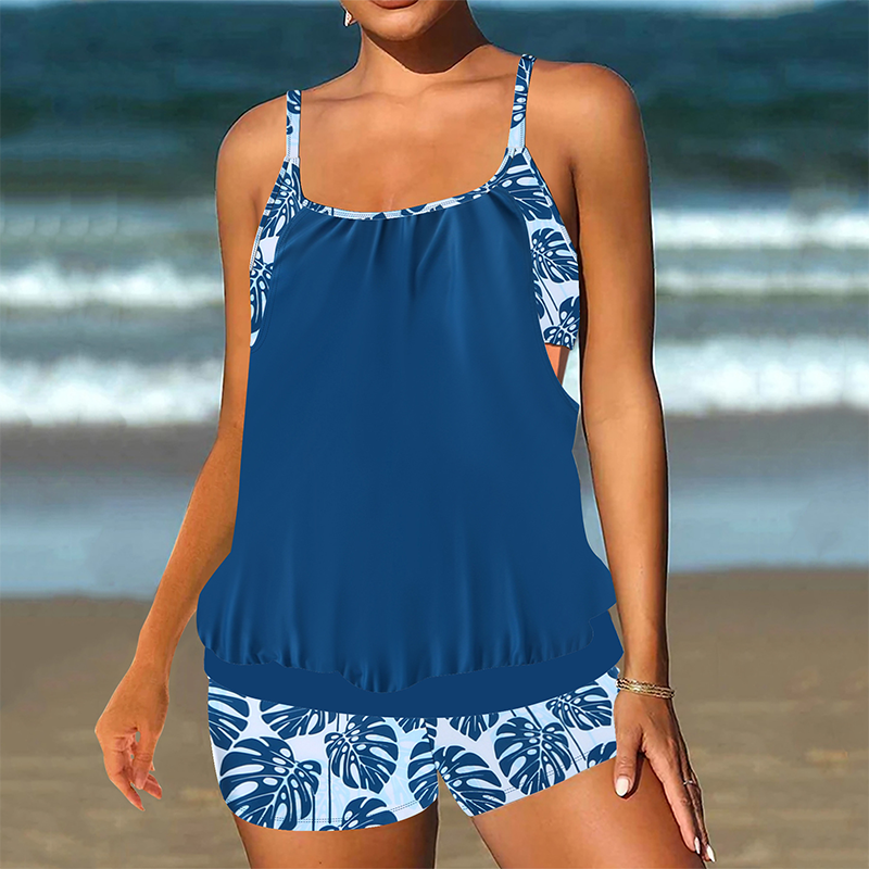 ✨ HALF-PRICE OFFER 👙 Women's Tankini with Blouson Top & Shorts 💥 Comfortable, Modern & Ideal for the Beach & Pool ☀️