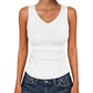 ⛱️Last Day Special Price OFF!!💞Women's V-Neck Ribbed Knit Tank Top
