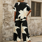 🎨Women's Floral Print Top & Wide-Leg Pants Set 🌸Summer Elegance Made Easy