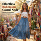 👗 Tiered Denim, Flattering A-Line Shape | Women's High-Waist Button Maxi Skirt