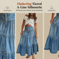 👗 Tiered Denim, Flattering A-Line Shape | Women's High-Waist Button Maxi Skirt
