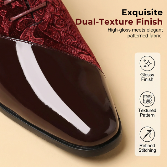 🌞Summer Sale: 50% Off!🤵Luxury Men's Contrast Dress Shoes - High-Gloss & Premium Texture - Perfect for Weddings & Galas - Ergonomic Comfort - The Ultimate Statement Shoe