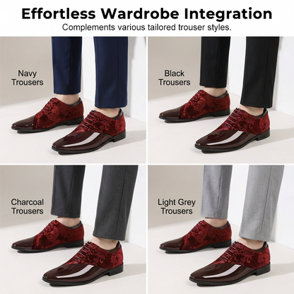 🌞Summer Sale: 50% Off!🤵Luxury Men's Contrast Dress Shoes - High-Gloss & Premium Texture - Perfect for Weddings & Galas - Ergonomic Comfort - The Ultimate Statement Shoe