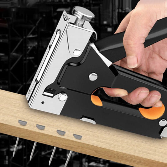🛠️ 3 In 1 Staple Nail Tool ✅ Adjustable Power & 600 Nails Included | Fast DIY Woodworking Fixes 🔥 -50% TODAY ONLY