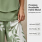 ⏳Time-Limited Special 50% OFF⏰Women's Two-Piece Leaf Print Wide-Leg Pants Set