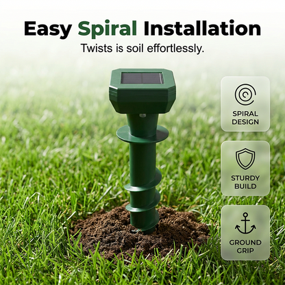 💺 50% OFF NOW! 🌴 Solar Powered Ultrasonic Mole Repeller Stake