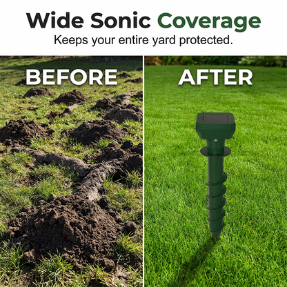 💺 50% OFF NOW! 🌴 Solar Powered Ultrasonic Mole Repeller Stake