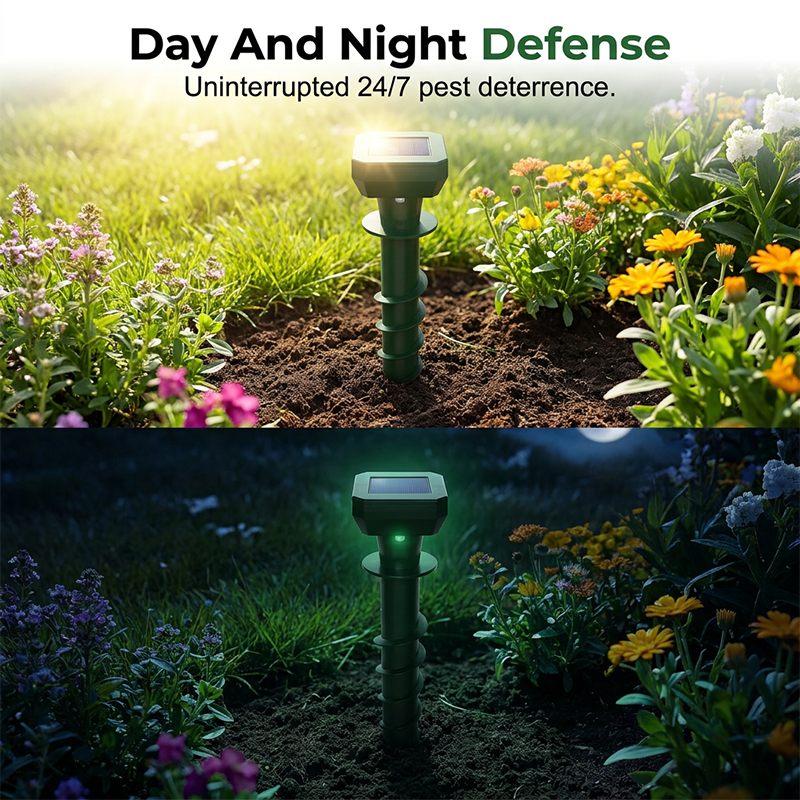 💺 50% OFF NOW! 🌴 Solar Powered Ultrasonic Mole Repeller Stake