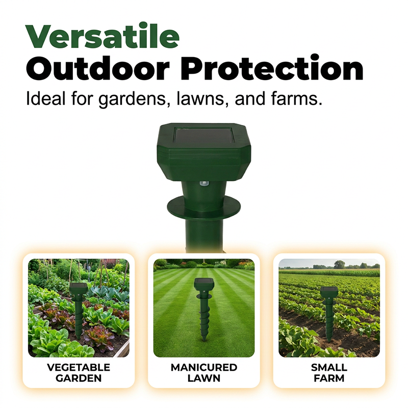 💺 50% OFF NOW! 🌴 Solar Powered Ultrasonic Mole Repeller Stake