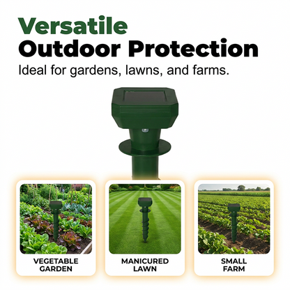 💺 50% OFF NOW! 🌴 Solar Powered Ultrasonic Mole Repeller Stake