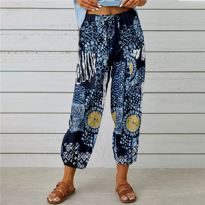 ⏰🔥LIMITED TIME 50% OFF! 💐 Vintage Floral High-Waist Jogger Pants – Stylish, Comfortable & Perfect for Everyday Wear ✨👖