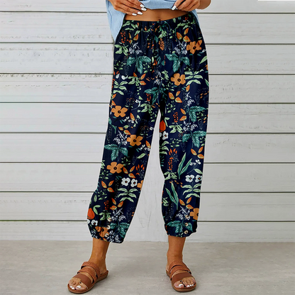 ⏰🔥LIMITED TIME 50% OFF! 💐 Vintage Floral High-Waist Jogger Pants – Stylish, Comfortable & Perfect for Everyday Wear ✨👖