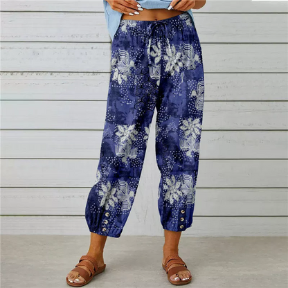 ⏰🔥LIMITED TIME 50% OFF! 💐 Vintage Floral High-Waist Jogger Pants – Stylish, Comfortable & Perfect for Everyday Wear ✨👖