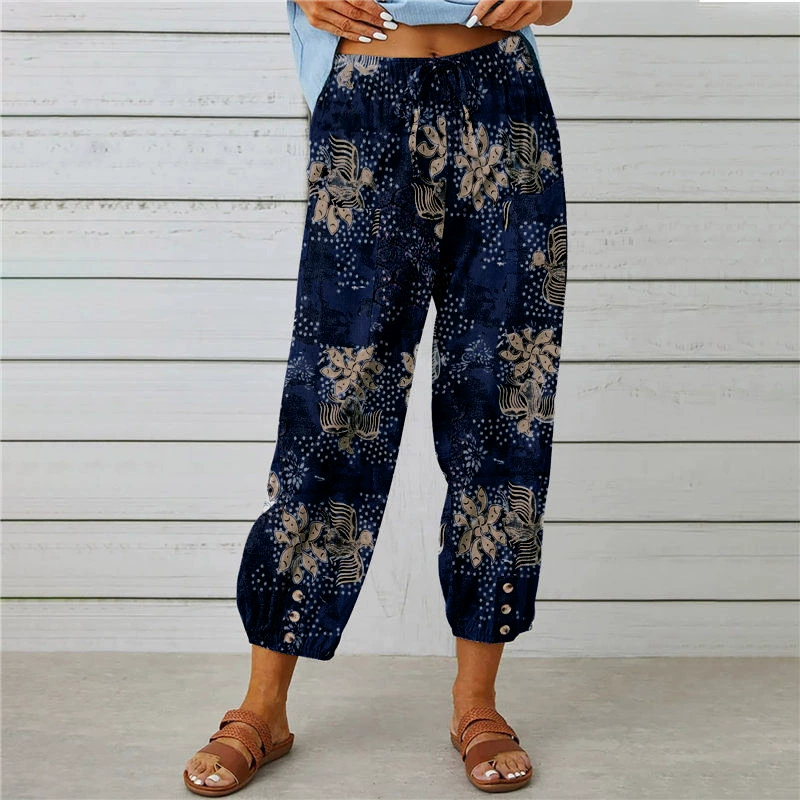 ⏰🔥LIMITED TIME 50% OFF! 💐 Vintage Floral High-Waist Jogger Pants – Stylish, Comfortable & Perfect for Everyday Wear ✨👖