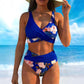 🏆LAST DAY SALE 50% OFF🔥Women's Floral Print High Waist Bikini Set