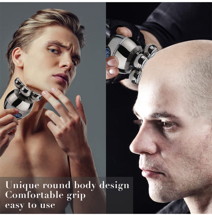 💪7D Floating Shaver Set | 5-in-1 Multifunctional⚡ Wireless Charging + LED Battery Indicator🚿 Wet/Dry Use · Washable🪐 Portable for Travel