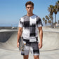 📢📢50% OFF !! ⏰Men's Abstract Print T-Shirt & Shorts Set