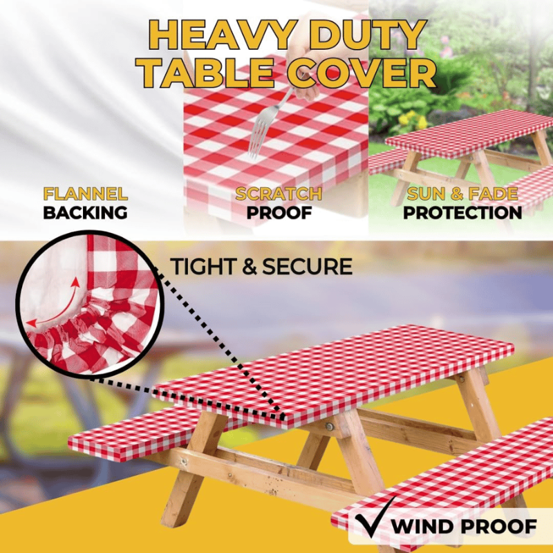 🔥Hot Deals-6FT Waterproof Picnic Table Cover - 3PCS/Set