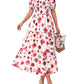 🔥Summer Hot Sale 50% OFF💃Women's Floral Square Neck Puff Short Sleeve Smocked Tiered Dress