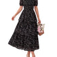 🔥Summer Hot Sale 50% OFF💃Women's Floral Square Neck Puff Short Sleeve Smocked Tiered Dress
